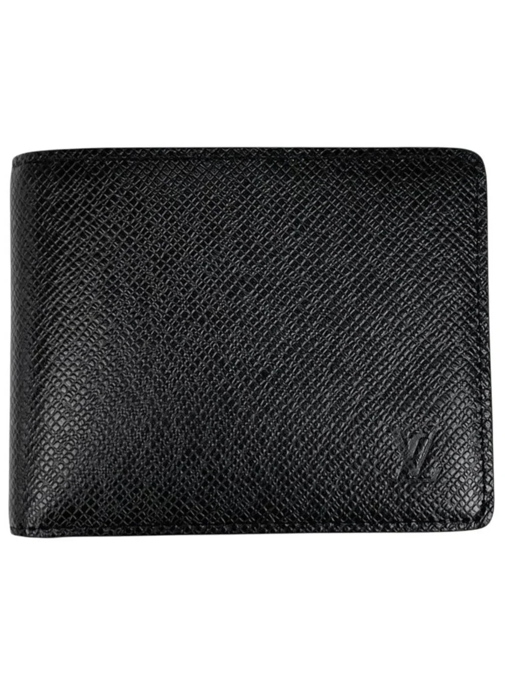 Louis Vuitton Portefeuille Calf Bifold Wallet Taiga Noir